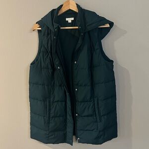 J. Jill Forest Green Down Vest